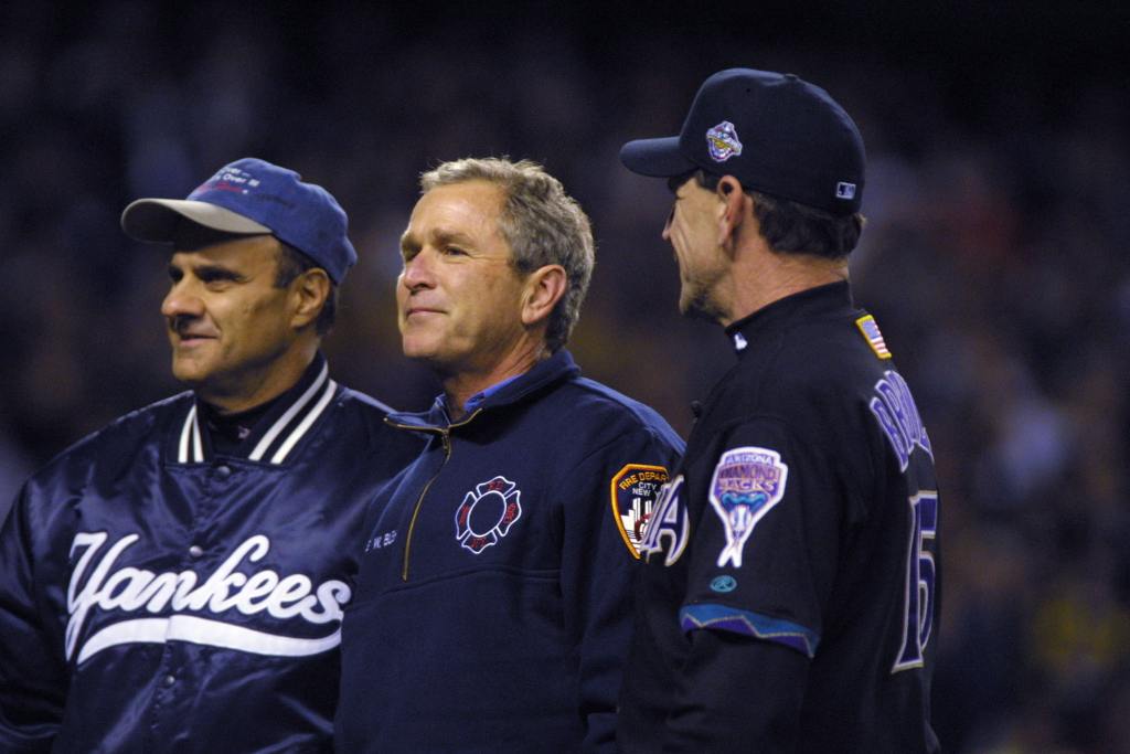 President Bush's Opening Pitch At Yankee Stadium After 9-11