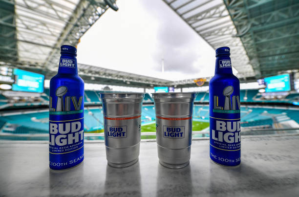 Bud Light bottles and cups