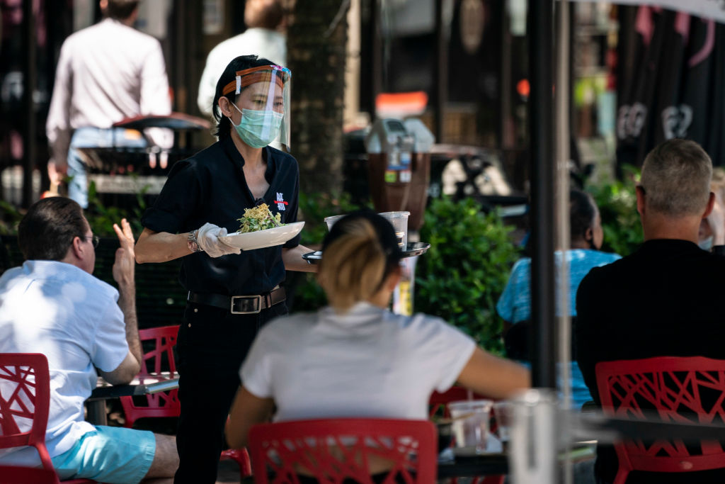 Streets Closed To Provide Space For Outdoor Dining In Bethesda During Pandemic