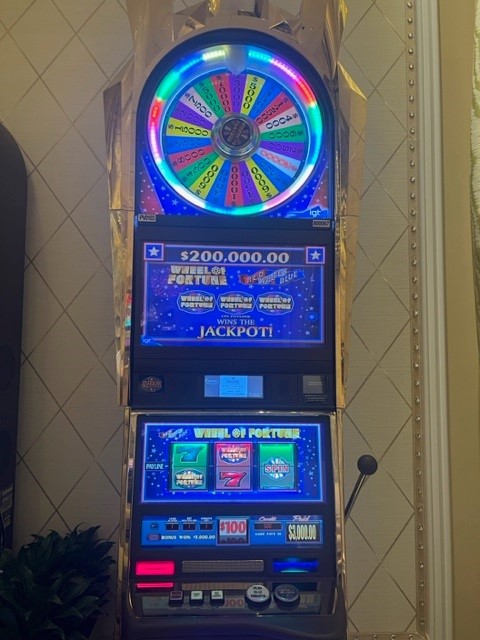 Wheel of Fortune slot machine that costs $100 a pull