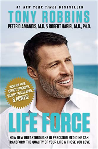 Tony Robbins on the cover of his book Life Force