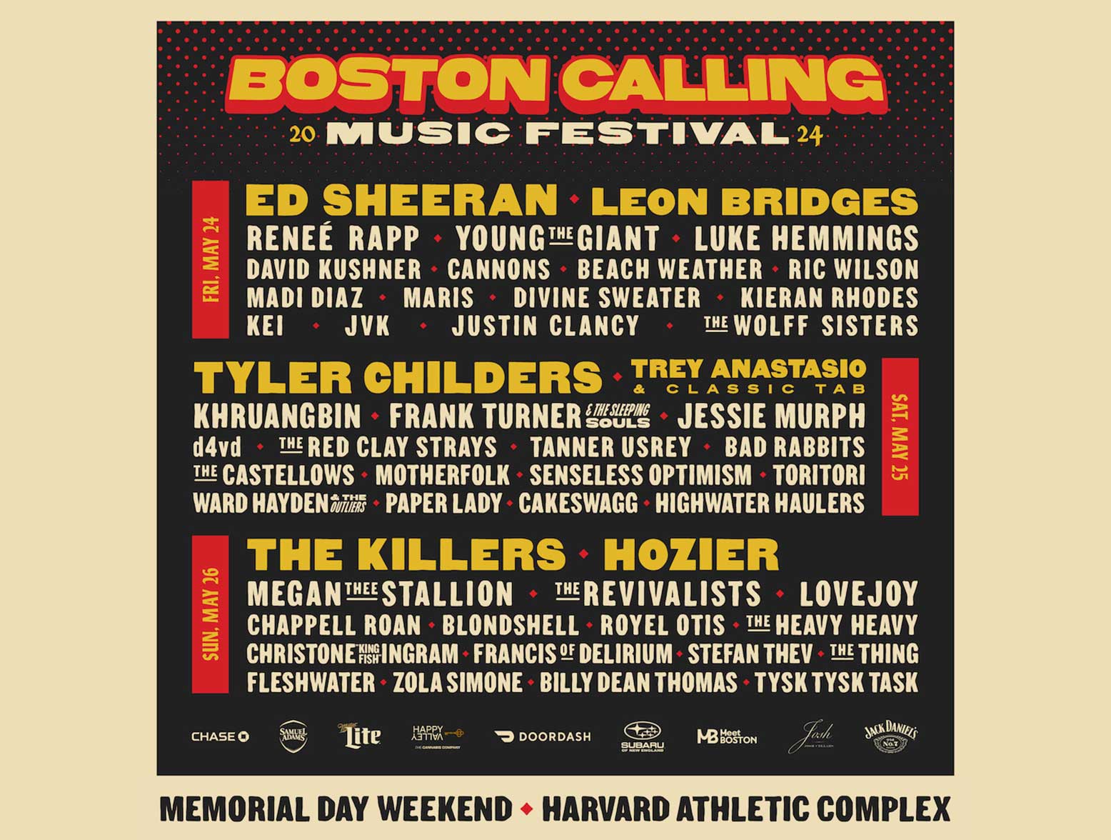 Boston Calling 2024 Lineup