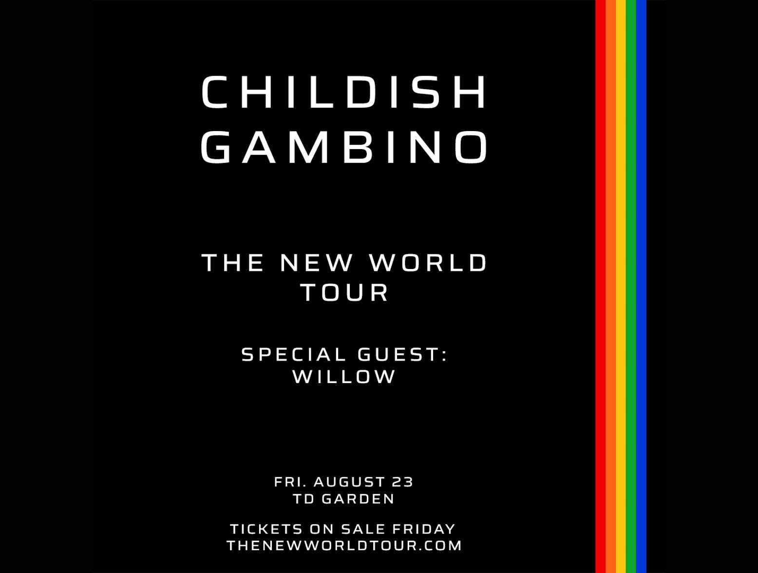 Childish Gambino 20204 tour artwork TD Garden