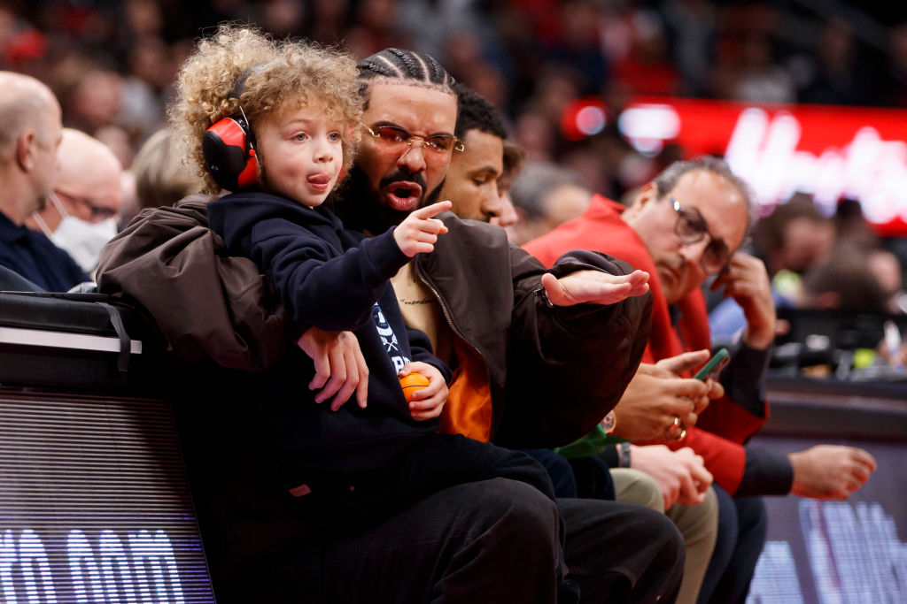 Philadelphia 76ers v Toronto Raptors - Game Six, Drake Posts Photos With His Dad And Son On Father's Day