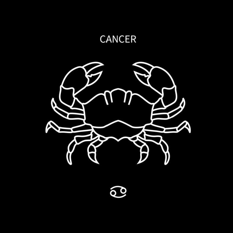 cancer crab zodiac illustration